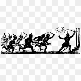 Transparent People Running Png - Battle Clipart Black And White, Png Download - running png