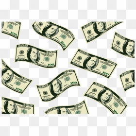 Cash Banknote Money United States Dollar - Scattered Money, HD Png Download - money falling png