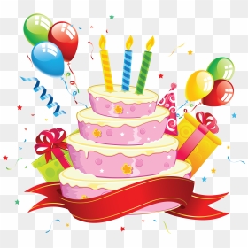 Cake Birthday Png, Transparent Png - birthday balloons png