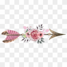 #arrowhead #arrow #flecha #pngstickers #png #watercolor - Transparent Floral Arrow Png, Png Download - flecha png