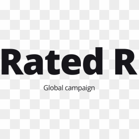 Rated R Work Ttitle - Black-and-white, HD Png Download - rated r png
