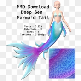 Dl] Deep Sea Mermaid Tail By Clairndikebar - Mmd Mermaid Tail, HD Png Download - mermaid tail png