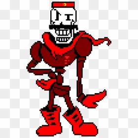 The Newest Member Of The Soviet Union - Papyrus Undertale Pixel Art, HD Png Download - undertale png