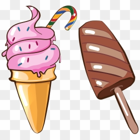 Ice Cream Cone Gourmet Cartoon Png And Vector Image - Ice Cream Cartoon Png, Transparent Png - cartoon png