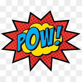 Pow Png Logo - Transparent Background Superhero Clipart, Png Download - pow png