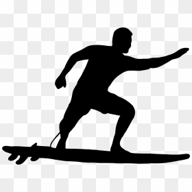 Sea Surfing Sillhote, HD Png Download - surfboard png
