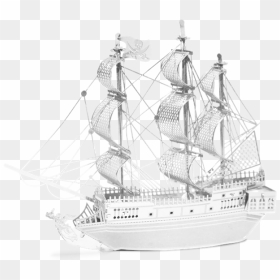 Metal Earth Black Pearl Pirate Ship - Miniatur Kapal Pirate, HD Png Download - pirate ship png