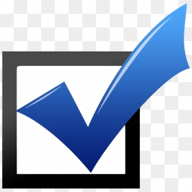 Voting Checkbox Clipart Banner Black And White Stock - Blue Check Mark In Box, HD Png Download - checkbox png