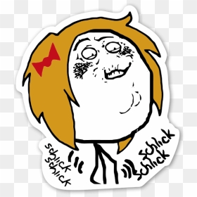 Fap Fap Schlick Chic Rage Face Sticker - Fap Fap, HD Png Download - rage face png