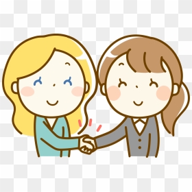 Handshake Cartoon Png Clipart , Png Download - Shake Hand By Ladies, Transparent Png - handshake png