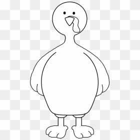 Turkey Clipart No Feathers Picture Stock Happy Thanksgiving - Cute Turkey Clipart Black And White, HD Png Download - feathers png