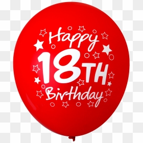 Happy 18th Birthday Balloons - Balloon, HD Png Download - birthday balloons png