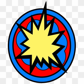 Superhero Badge Clipart, HD Png Download - pow png