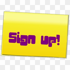 Post-it Note Sign Up - Orange, HD Png Download - post it png