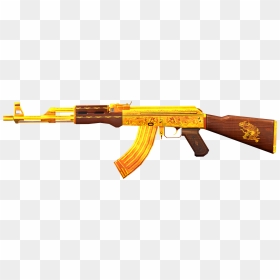 Golden Ak47 Png Jpg Stock - Ak 47 Gold Png, Transparent Png - ak 47 png