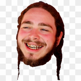 Post Malone Transparent Background Png - Post Malone Before Face Tattoos, Png Download - post it png