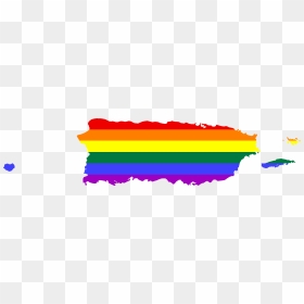 Lgbt Flag Map Of Puerto Rico - Pride Flag Puerto Rico, HD Png Download - puerto rico flag png
