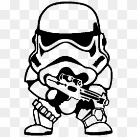 Starwars Clipart Stormtrooper - Storm Trooper Clipart Black And White, HD Png Download - stormtrooper png