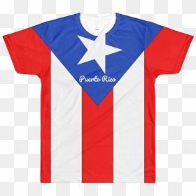 Puerto Rico Flag All Over Printed T Shirt - All Over Puerto Rico Shirt, HD Png Download - puerto rico flag png