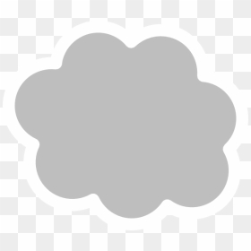 Cloud Icon White Border Clip Art At Clker - White Cloud Outline Png, Transparent Png - white border png