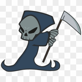 Transparent Scythe Clipart - Cartoon Reaper Png, Png Download - grim reaper png