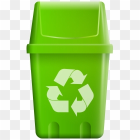 Trash Bin With Recycle Symbol Png Clip Art - Recycle Trash Can Png, Transparent Png - trash png