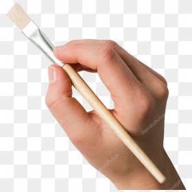 Mão Hand Pincel @lucianoballack - Hand Paint Brush Png, Transparent Png - paintbrush png
