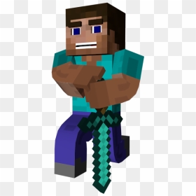 Thumb Image - Minecraft Steve With Sword, HD Png Download - minecraft steve png