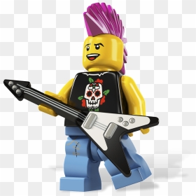 Lego Punk Rocker Transparent Png - Lego Minifigure Rocker, Png Download - lego png