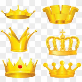 Gold Princess Crown Clipart Transparent Background - Golden Crown Free Png, Png Download - crown vector png