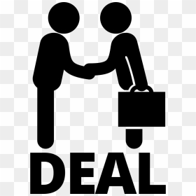 Deal - Two People Shaking Hands Icon, HD Png Download - deal with it png