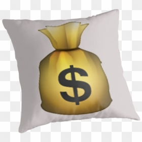 Money Bags Emoji Throw Pillows By Nojams Redbubble - Bag, HD Png Download - money emoji png