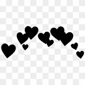 #heart #cute #effect #black #blackheart #love #cool - Blue Heart Crown Png, Transparent Png - black heart png