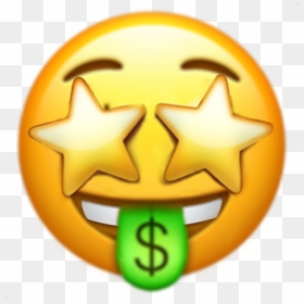 #money #star #emoji #iphone #mix #remix - Dollar Eyes Emoji 🤑, HD Png Download - money emoji png
