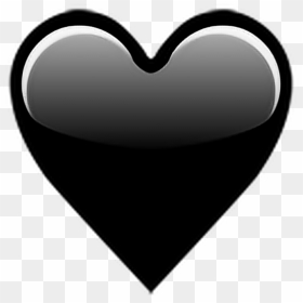 Black Heart Transparent Images - Black Heart Emoji Whatsapp, HD Png Download - black heart png