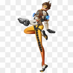 Tracer Transparent Anime - Tracer Overwatch Concept Art, HD Png Download - tracer png