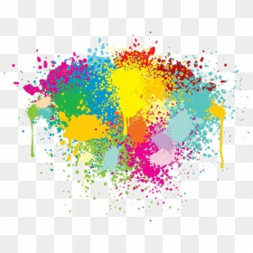 Color Splash Png Hd - Vector Paint Splash Png, Transparent Png - holi colour splash png