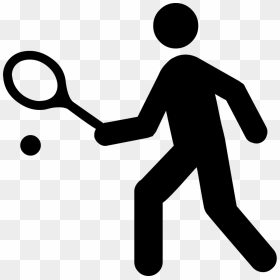 Tennis Player Playing Tennis - Tennis Clip Art, HD Png Download - play icon png