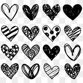 Transparent Black Heart Png - Black And White Hearts Clipart, Png Download - black heart png