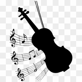 Free Photo Violin Bow Music Silhouette Musical - Violin With Music Notes, HD Png Download - violin png