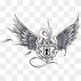 Angel Tattoos Png Transparent Image - Angel Heart Tattoo, Png Download - tattoos png