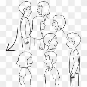 Group Of People Talking In Pairs As Part Of Active, HD Png Download - people standing and talking png