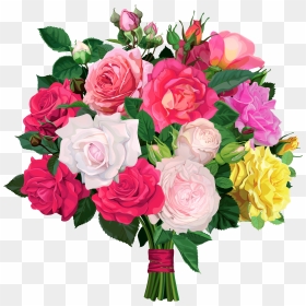 10 Flower Bouquet - Bouquet Of Roses Transparent, HD Png Download - png format images of flowers