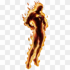 Marvel Comics Human Torch, HD Png Download - torch png