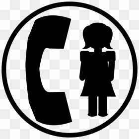 Telephone Png White Free Stock - Women Helpline Icon Png, Transparent Png - telephone png