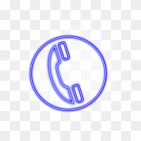 Phone Icon Neon Png, Transparent Png - telephone png