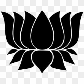 Lotus Flower Silhouette Icon - Hindu Symbols Lotus, HD Png Download - lotus png