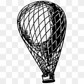 Hot Air Balloon Black And White Clipart Hot Air Balloon - Hot Air Balloon Art With Transparent Background, HD Png Download - hot air balloon png