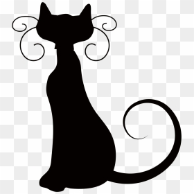 Halloween Cat Png - Halloween Cat Clipart Black And White, Transparent Png - black cat png