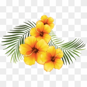 Exotic Floral Decoration Transparent Png Clip Art Image - Tropical Flowers Transparent Background, Png Download - flower clipart png